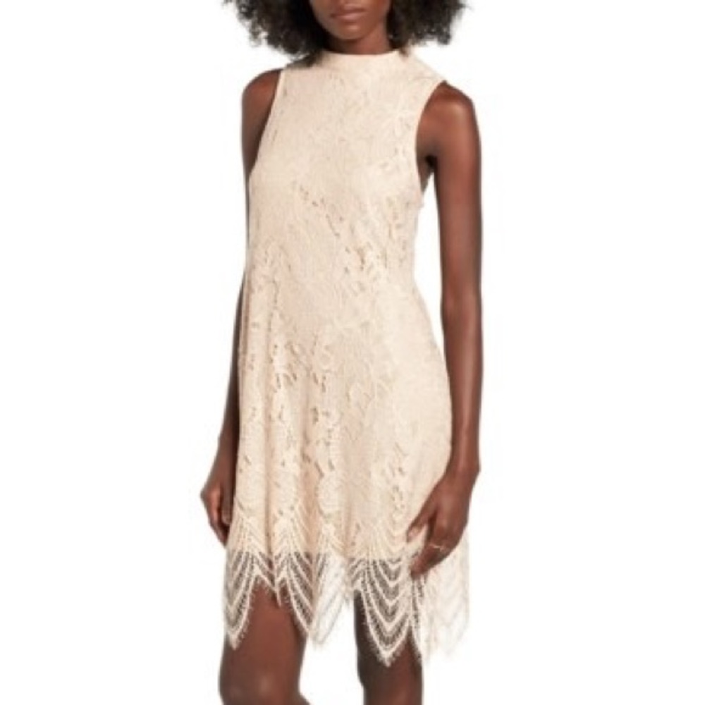 Love, Fire blush lace dress with tags (Nordstrom)
